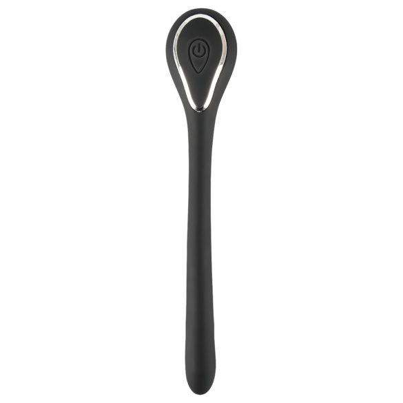 Penis Plug - vibrerende dilator - genopladelig - 1cm sort