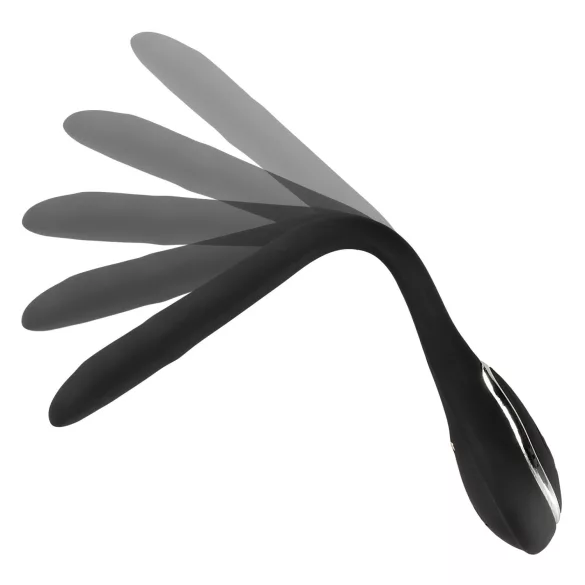 Penisplug dilator - genopladelig, vibrerende dilator (1 cm, sort)