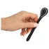 Penisplug dilator - genopladelig, vibrerende dilator (1 cm, sort)