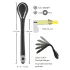 Penisplug dilator - genopladelig, vibrerende dilator (1 cm, sort)