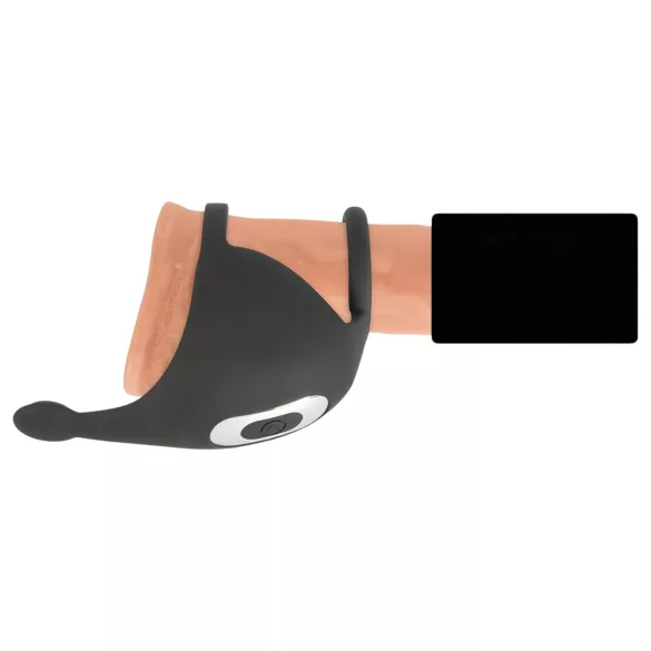 Rebel - penisring med kuglevibrator - genopladelig - sort