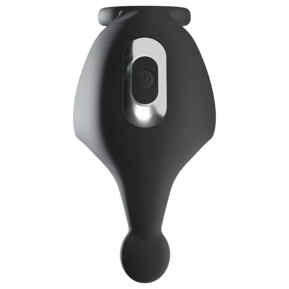 Rebel - penisring med kuglevibrator - genopladelig - sort