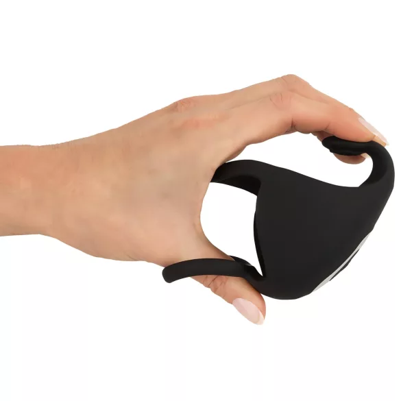 Rebel - penisring med kuglevibrator - genopladelig - sort