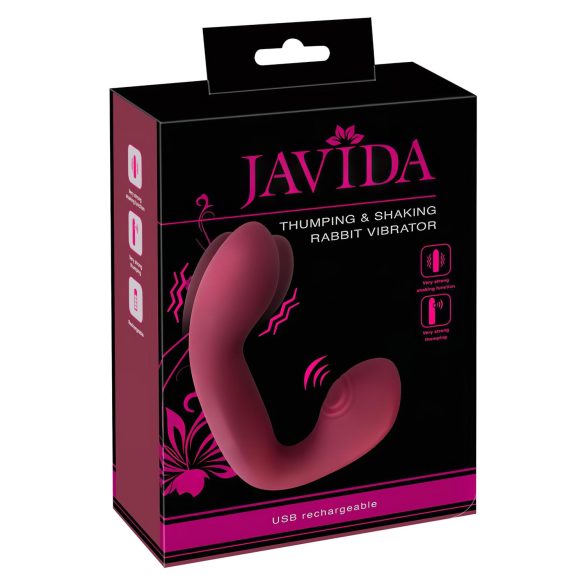 Javida Thumping - pulserende G-punkt og klitoris vibrator (rød)
