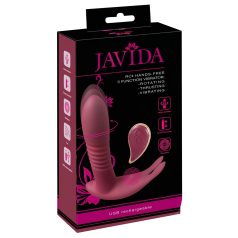   Javida RC - klitorisvibrator med fjernbetjening - 3 funktioner - rød