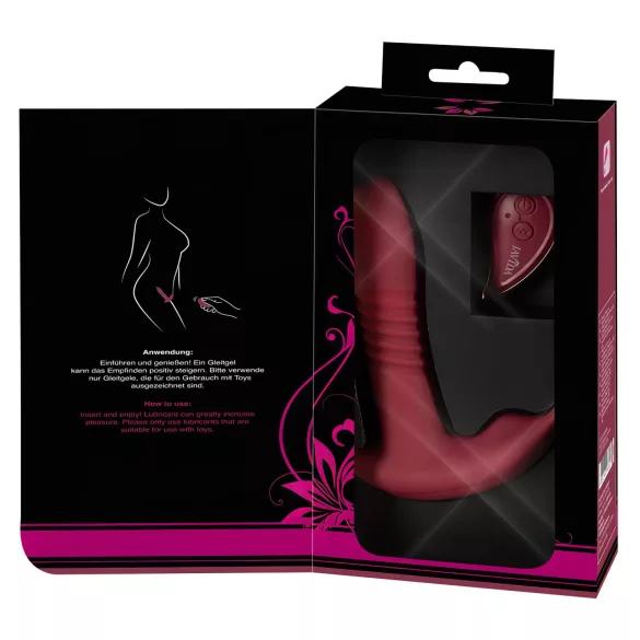 Javida RC - klitorisvibrator med fjernbetjening - 3 funktioner - rød