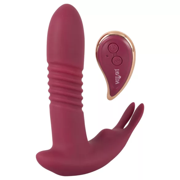 Javida RC - klitorisvibrator med fjernbetjening - 3 funktioner - rød