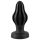 ANOS - ribbet blød anal plug - 5 cm (sort)