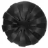 ANOS - rillet blød buttplug - 7 cm (sort)