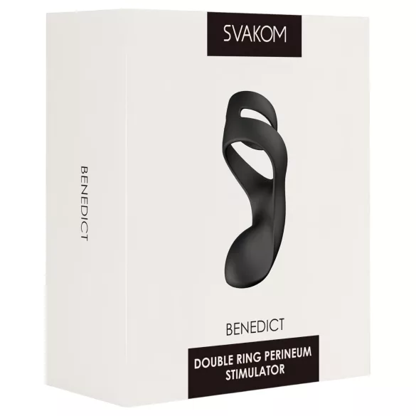 Svakom Benedict - penisring med vibration - perineumstimulerende - sort