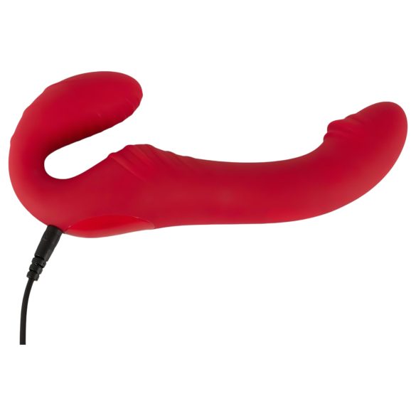 You2Toys - strapless strap-on vibrator - fjernbetjening - rød