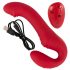 You2Toys - strapless strap-on vibrator - fjernbetjening - rød
