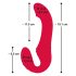 You2Toys - strapless strap-on vibrator - fjernbetjening - rød