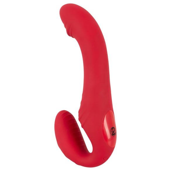 You2Toys - strapless strap-on vibrator - fjernbetjening - rød