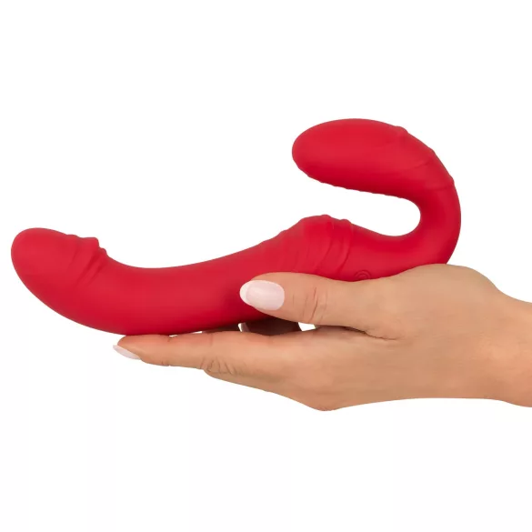 You2Toys - strapless strap-on vibrator - fjernbetjening - rød