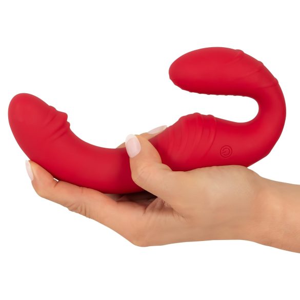 You2Toys - strapless strap-on vibrator - fjernbetjening - rød