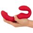 You2Toys - strapless strap-on vibrator - fjernbetjening - rød
