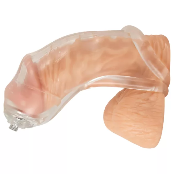 You2Toys Piss Play Sleeve - penishylster med udløbsslange (gennemsigtig)