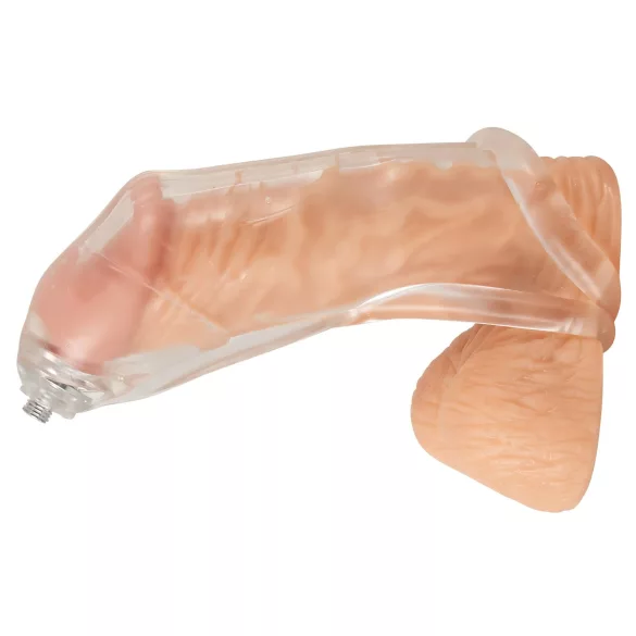 You2Toys Piss Play Sleeve - penishylster med udløbsslange (gennemsigtig)