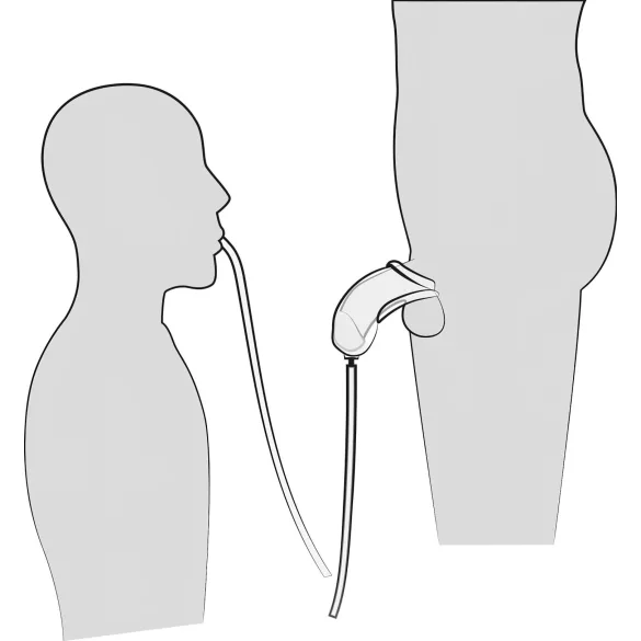 You2Toys Piss Play Sleeve - penishylster med udløbsslange (gennemsigtig)