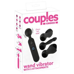 Couples Choice - parvibrator med varme - genopladelig - sort