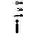 Couples Choice - genopladelig varme-vibrator massager (sort)