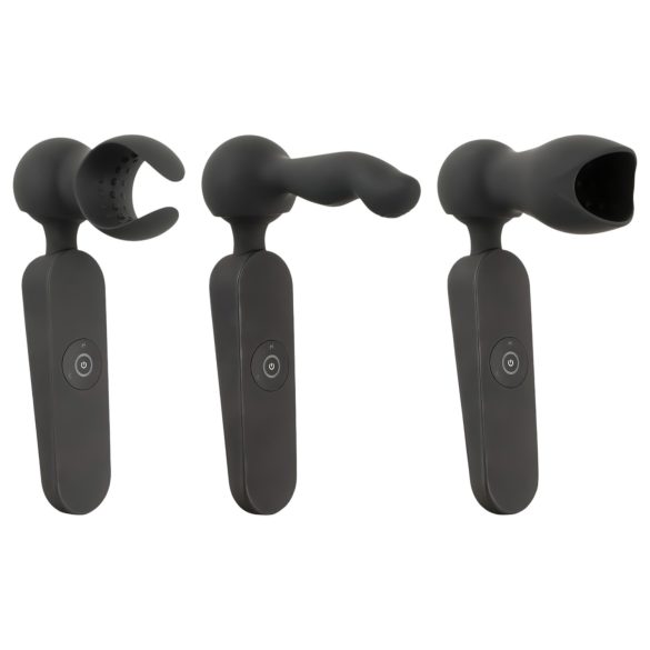 Couples Choice - parvibrator med varme - genopladelig - sort