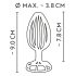 ANOS Metal anal plug 3,8cm - Sølv med metalbur