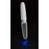 Liaison Straight - genopladelig LED-vibrator (gennemsigtig-hvid)