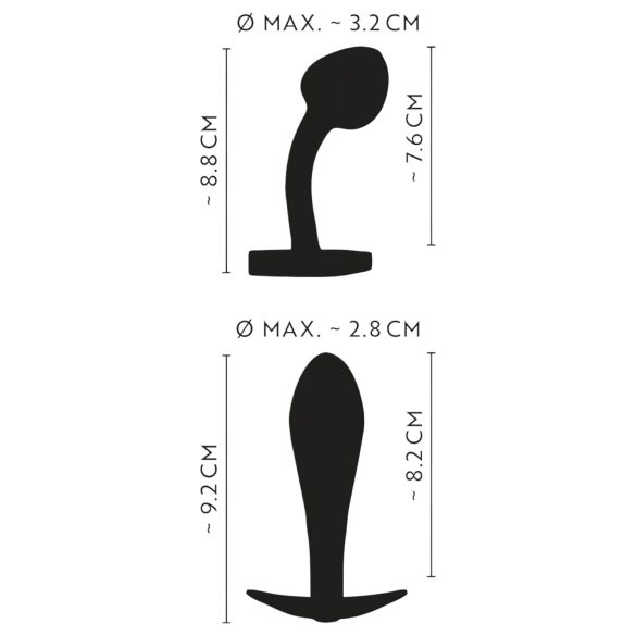 ANOS - analplugsæt - metal - regnbuefarvet - 2 stk