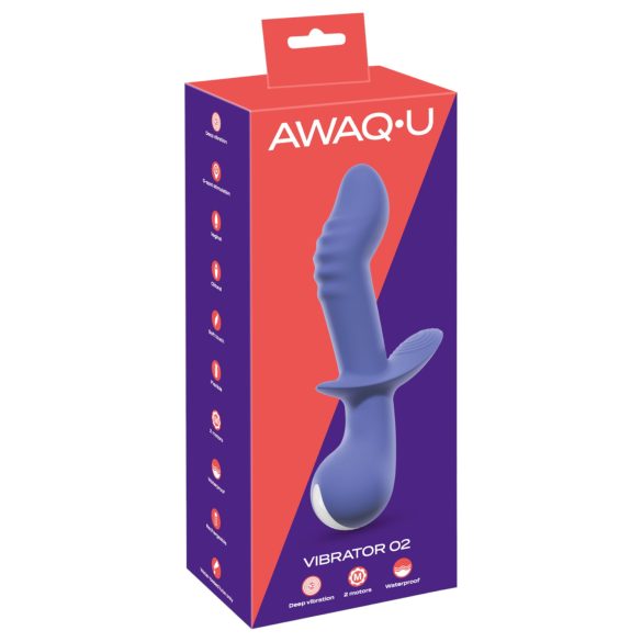 AWAQ.U 2 - G-punkt vibrator med 2 motorer - genopladelig - lilla