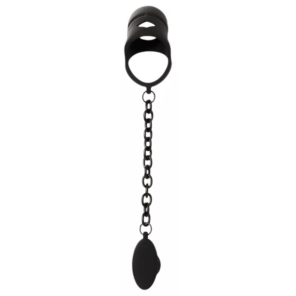 Black Velvets - silikone peniskurv med anal plug (sort)
