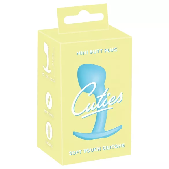 Cuties Mini Butt Plug - silikone analplug (blå, 2,6 cm)