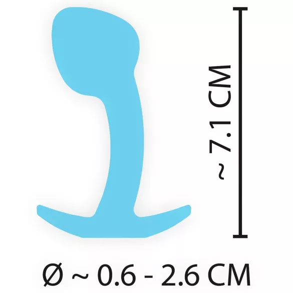 Cuties Mini Butt Plug - silikone analplug (blå, 2,6 cm)