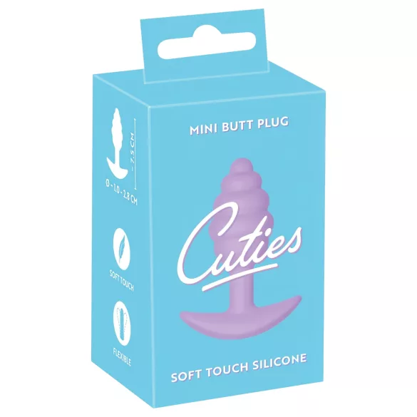 Cuties Mini Butt Plug - silikone anal plug (lilla, 2,8 cm)