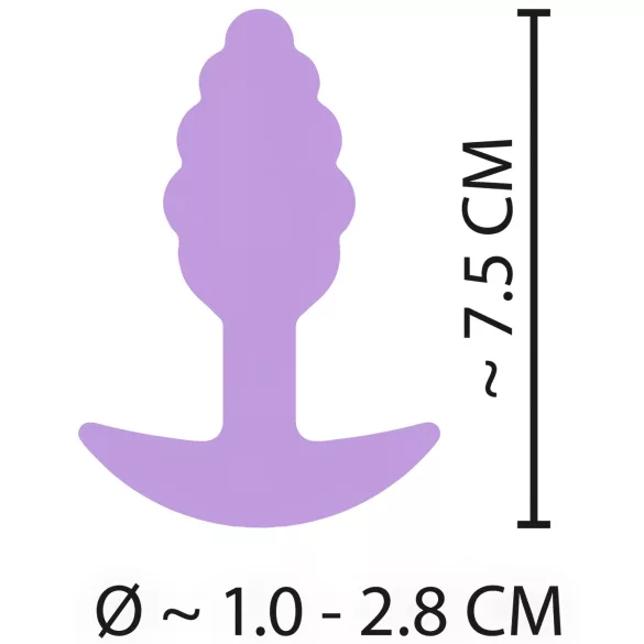 Cuties Mini Butt Plug - silikone anal plug (lilla, 2,8 cm)