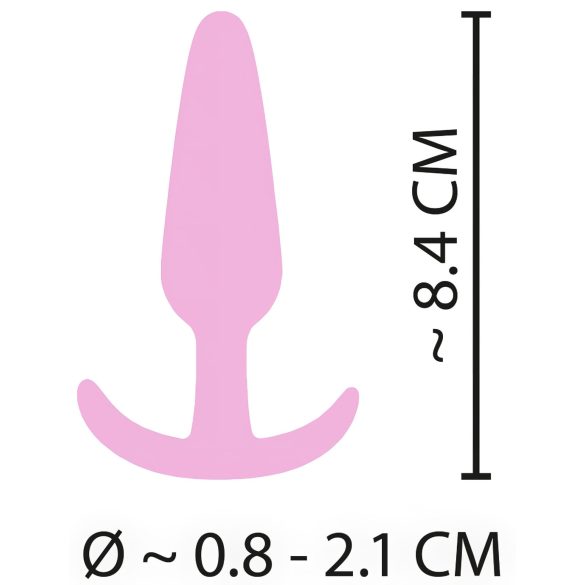 Cuties - mini analplug - silikone - pink - 2,1 cm