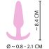 Cuties - mini analplug - silikone - pink - 2,1 cm