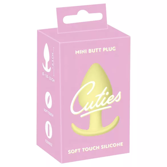 Cuties Mini Butt Plug - silikone analplug (gul, 3,1 cm)