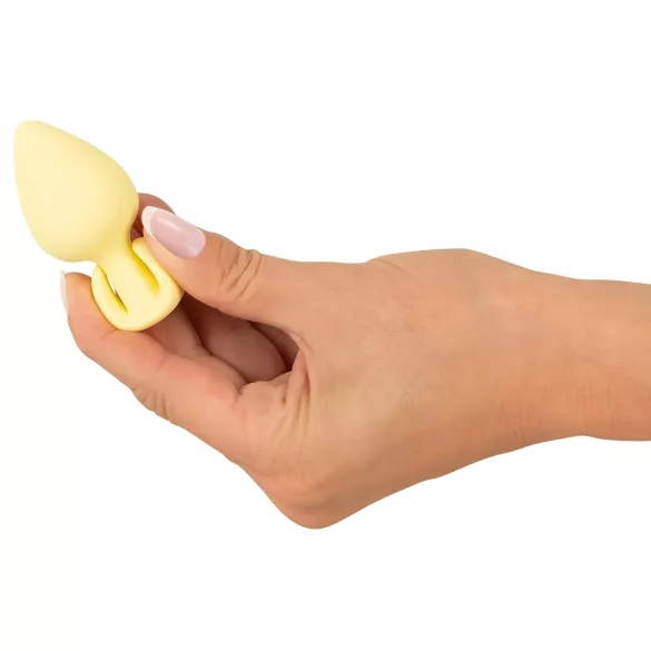 Cuties Mini Butt Plug - silikone analplug (gul, 3,1 cm)