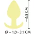 Cuties Mini Butt Plug - silikone analplug (gul, 3,1 cm)