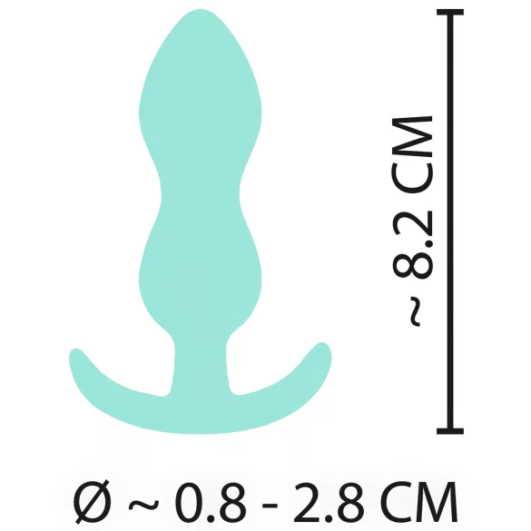 Cuties - mini analprop - blød silikone - mintgrøn 2,3cm