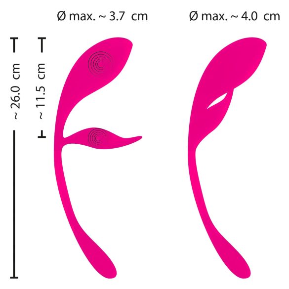 SMILE - vibratoræg med fjernbetjening - genopladelig - pink