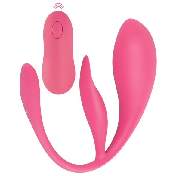 SMILE - vibratoræg med fjernbetjening - genopladelig - pink