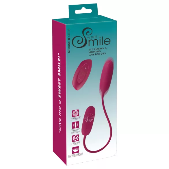 Smile - Love Egg Duo - Vibratoræg til anus og vagina - fjernbetjening