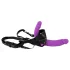 SMILE - strap-on dobbelt dildo med trusser - lilla/sort