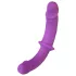 SMILE - strap-on dobbelt dildo med trusser - lilla/sort