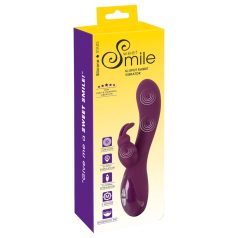   SMILE - vibrator med klitorisarm - 3 motorer - genopladelig - lilla