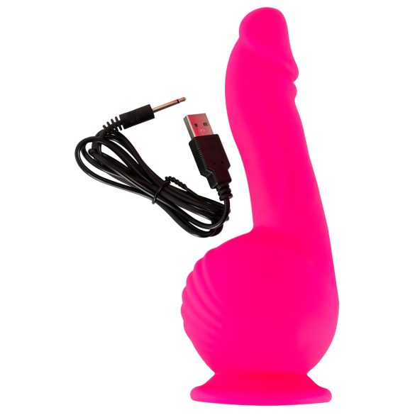 SMILE Powerful - vibrator med 2 motorer - genopladelig - sugekop - pink