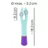 You2Toys - vibrator med 2 motorer - genopladelig vandtæt - farverig